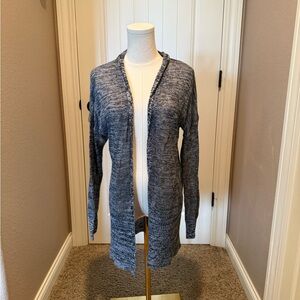 Skies Are Blue Navy and Light Gray Cardigan